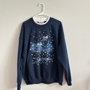 Men's Navy Blue Winter  Crewneck Sweater